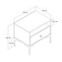 Hanah Home Lizbon 533 Mesilla de Noche Nogal y Crema